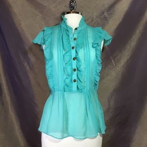 Dimri sheer blouse with ruffles